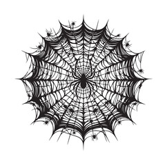 Obraz premium SPIDER NET SILHOUETTE VECTOR ILLUSTRATION