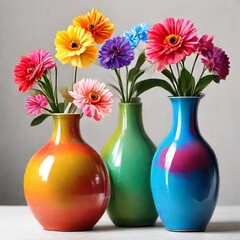 colorful flowers in vase