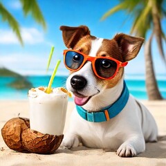 chihuahua dog on the beach
