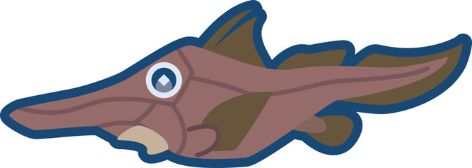 かわいいテングギンザメのイラスト