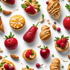 set of fruits and berries