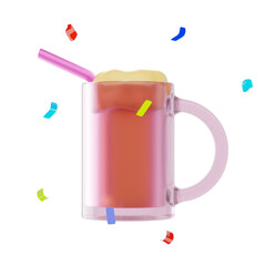 beer 3d icon and illustration