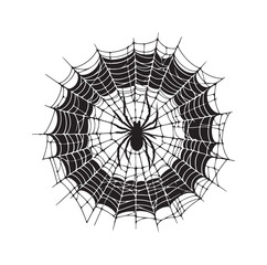 Obraz premium SPIDER NET SILHOUETTE VECTOR ILLUSTRATION