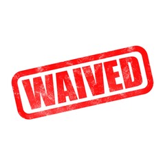 Waived text red stamp seal