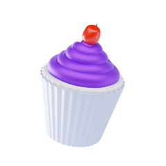 cupcake 3d icon and illustration