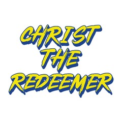 3D Christ the redeemer text poster