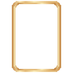 Elegant Illustration of Golden Islamic Border. Gold Luxury Ornament.