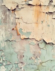 peeling old paint on a wall beautiful muted colors