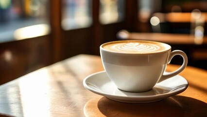 Fototapeta premium Coffee art a moment of tranquility