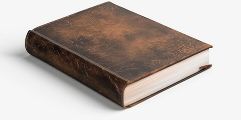 Obraz premium Book cover mock-up isolated on white, featuring a professional book cover design, perfect for publishing and literary branding