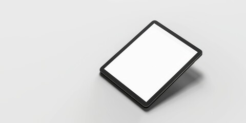 Digital mock-up isolated on white, displaying a tablet screen with a website layout, ideal for showcasing web design and digital content