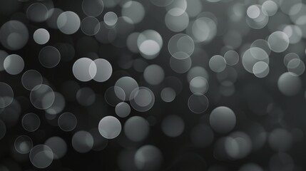 Serene Monochromatic Bokeh Wallpaper - Minimalist Grey Circles of Light for Modern Decor and Graphic Design