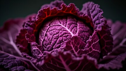 Fototapeta premium Vibrant purple kale a healthy and nutritious choice