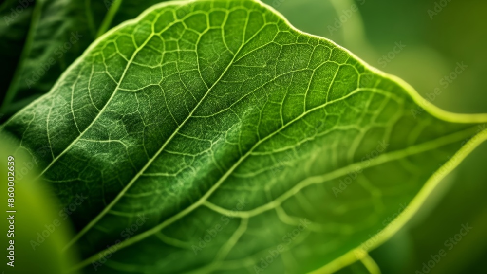 Canvas Prints  Vibrant green leaf closeup nature