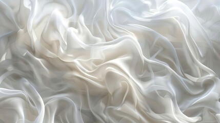 Fototapeta premium Light abstract background with flowing white waves