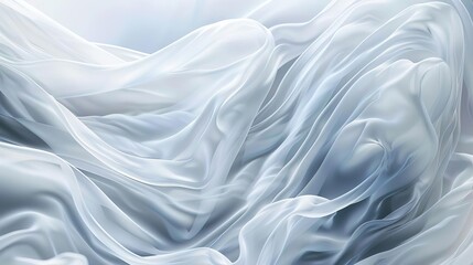 Fototapeta premium Light abstract background with flowing white waves