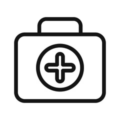 Fototapeta premium Healthcare Doctor Bag Icon Ideal for Medical and Emergency Services