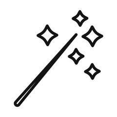 Fantasy Magic Wand Icon Perfect for Fairy Tales and Magic Themes