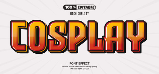 Cosplay text effect. Editable text effect.