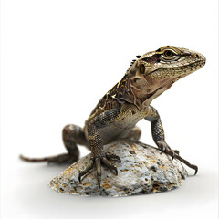 Obraz premium Clipart illustration of lizard on a white background. Suitable for crafting and digital design projects.[A-0002]