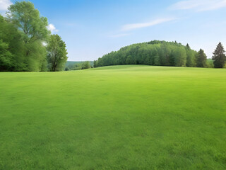 Fototapeta premium green grass and blue sky
