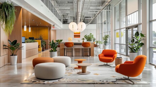 See a group of employees managing stress and burnout through wellness programs and ergonomic office designs.