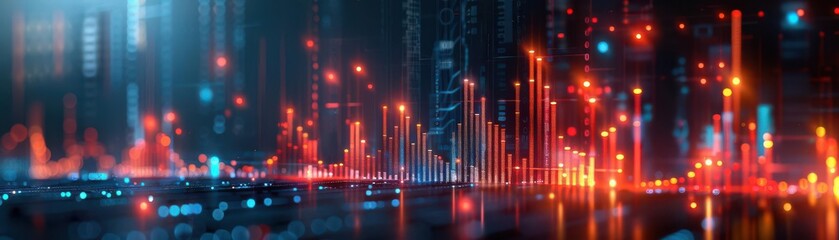 Fototapeta premium Illuminating the Complex Economic Sector Charts