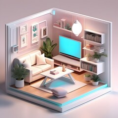 Concept image of Futuristic living room