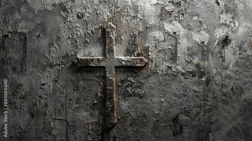 Aufkleber texture of gray cardboard with blurred dark spots scratched cross vertical image with space for text