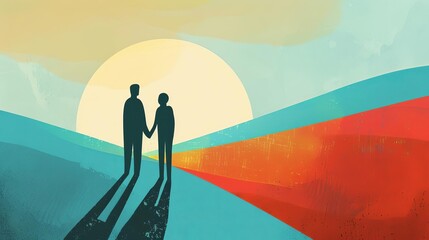 Obraz premium Visualize the mentormentee relationship, where guidance, support, and growth are central to career advancement.