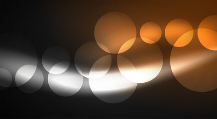 Shiny Light Neon Bubble Circles. Vector illustration For Wallpaper, Banner, Background, Card, Book Illustration, landing page