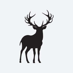 Majestic Deer Silhouette Vector Art for Nature Lovers.
