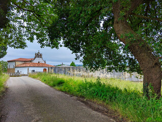 Santa Cruz de Marcenado church, Camin de los Santuarios Way, from Liebana to Oviedo, Siero, Asturias, Spain