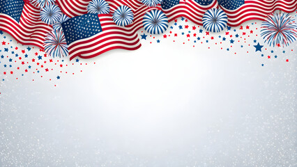 Obraz premium Fourth of July concept background, Independence day wallpaper for commercial, ai generated
