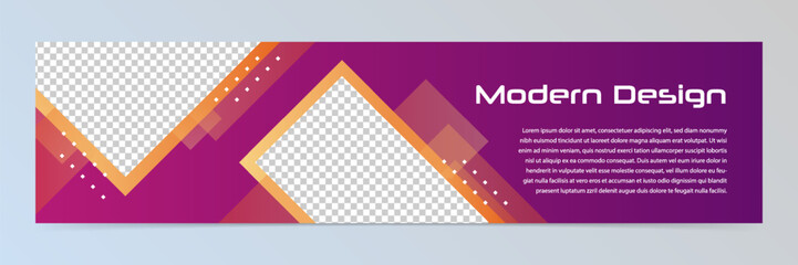 Modern abstract technology banner template