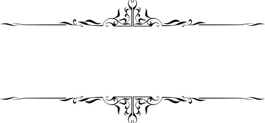 black and white set of delimiters for text, dividers