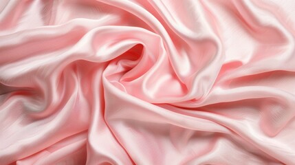 Fototapeta premium Soft pink satin fabric texture close-up