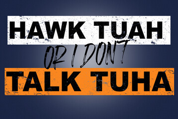 Fototapeta premium Hawk Tuah or I don't Talk Tuha meme