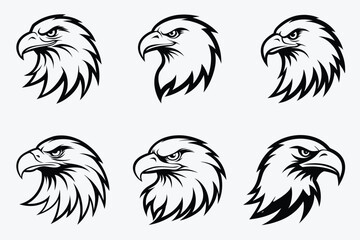 eagle head lineart vector logo of an eagle, eagle logo, lineart logo, vector logo, head logo, symbol logo, icon logo, graphic logo, design logo