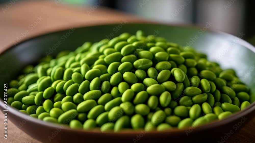 Canvas Prints  Freshly shelled edamame ready to be enjoyed