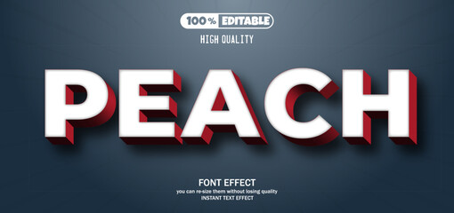 Peach text effect. Editable text effect.