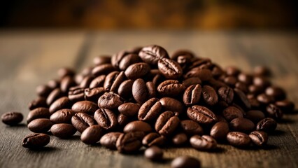 Fototapeta premium Aromatic coffee beans ready for brewing