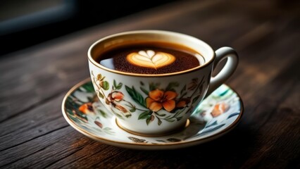  Elegant coffee moment captured in a single sip