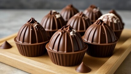 Obraz premium Delicious chocolate truffles ready to indulge