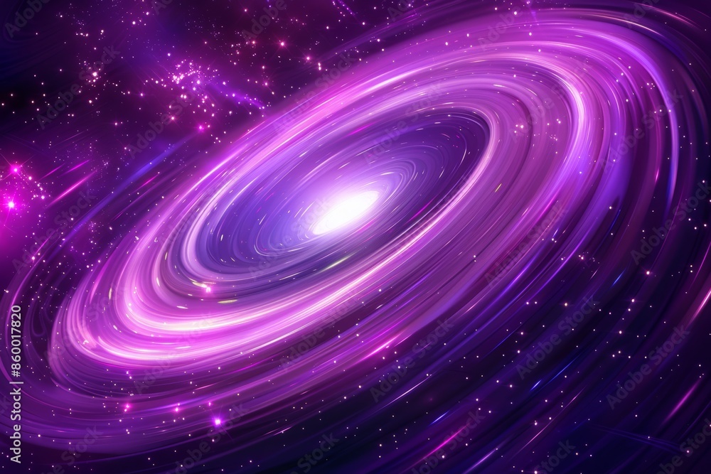 Wall mural spiral galaxy with stars and cosmic dust in vibrant colors