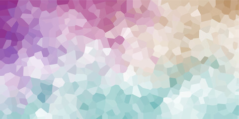 Multicolor Broken Stained Glass Background with White lines. Voronoi diagram background. Seamless pattern shapes vector Vintage Illustration background. Geometric Retro tiles pattern.	
