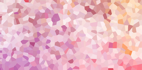 Multicolor Broken Stained Glass Background with White lines. Voronoi diagram background. Seamless pattern shapes vector Vintage Illustration background. Geometric Retro tiles pattern.	
