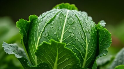  Vibrant green leaf fresh and dewy