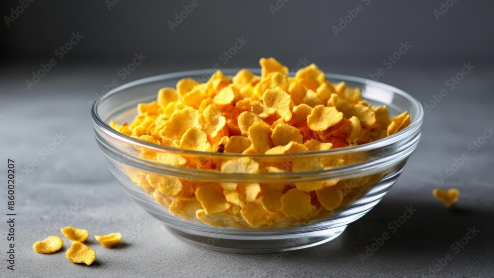 Sticker  A bowl of golden crispy crackers