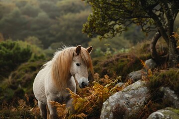 charming dartmoor pony